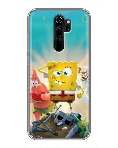 Чехол для Xiaomi Redmi Note 8 Pro с картинкой «Спанч Боб победитель»