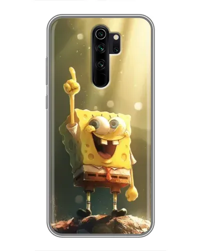 Чехол для Xiaomi Redmi Note 8 Pro с картинкой «Сияющий Спанч Боб»