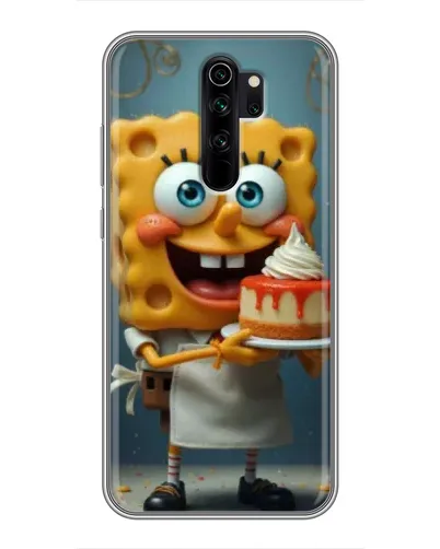 Чехол для Xiaomi Redmi Note 8 Pro с картинкой «Повар Спанч Боб»