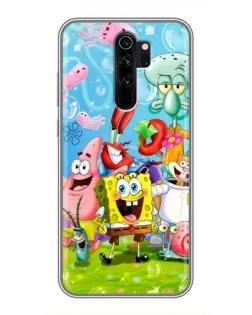 Чехол для Xiaomi Redmi Note 8 Pro с картинкой «Губка Боб и друзья» Чехол для Xiaomi Redmi Note 8 Pro с картинкой «Губка Боб и друзья»