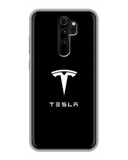 Чехол для Xiaomi Redmi Note 8 Pro с картинкой «Tesla White Logo»