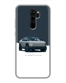 Чехол для Xiaomi Redmi Note 8 Pro с картинкой «Серебристый Cybertruck Tesla»