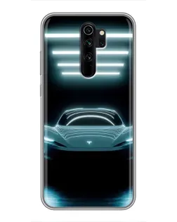 Чехол для Xiaomi Redmi Note 8 Pro с картинкой «Tesla в неоне»