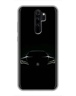 Чехол для Xiaomi Redmi Note 8 Pro с картинкой «Mercedes — силуэт авто» Чехол для Xiaomi Redmi Note 8 Pro с картинкой «Mercedes — силуэт авто»