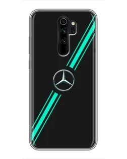 Чехол для Xiaomi Redmi Note 8 Pro с картинкой «Спортивные линии Mercedes» Чехол для Xiaomi Redmi Note 8 Pro с картинкой «Спортивные линии Mercedes»