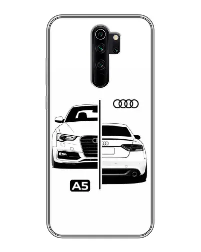 Чехол для Xiaomi Redmi Note 8 Pro с картинкой «Audi — контрастный дизайн»
