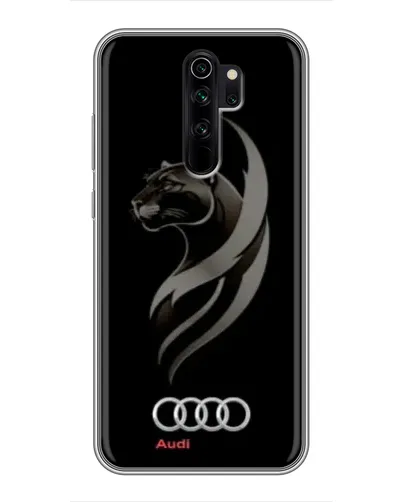 Чехол для Xiaomi Redmi Note 8 Pro с картинкой «Графика — пантера и Audi»
