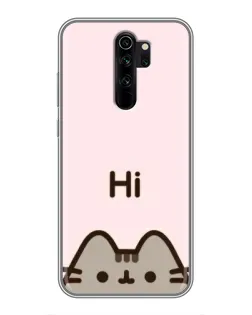 Чехол для Xiaomi Redmi Note 8 Pro с картинкой «Пушин говорит Hi»