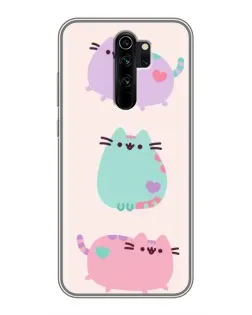 Чехол для Xiaomi Redmi Note 8 Pro с картинкой «Pusheen трио»