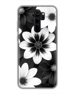 Чехол для Xiaomi Redmi Note 8 Pro с картинкой «Монохромные астры»
