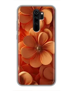 Чехол для Xiaomi Redmi Note 8 Pro с картинкой «Оранжевый макро цветок»