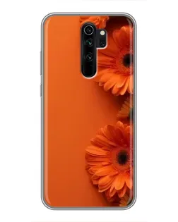 Чехол для Xiaomi Redmi Note 8 Pro с картинкой «Оранжевые герберы»