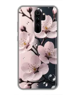 Чехол для Xiaomi Redmi Note 8 Pro с картинкой «Нежная сакура и капли»
