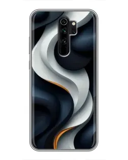 Чехол для Xiaomi Redmi Note 8 Pro с картинкой «Объемные черно-белые ленты» Чехол для Xiaomi Redmi Note 8 Pro с картинкой «Объемные черно-белые ленты»