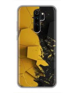 Чехол для Xiaomi Redmi Note 8 Pro с картинкой «Золотые осколки геометрии»