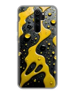 Чехол для Xiaomi Redmi Note 8 Pro с картинкой «Жидкое желтое золото»