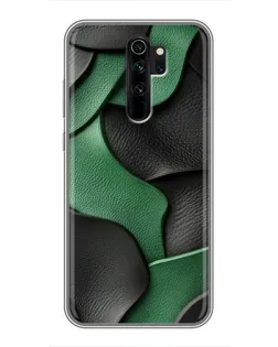Чехол для Xiaomi Redmi Note 8 Pro с картинкой «Зеленые кожаные волны»