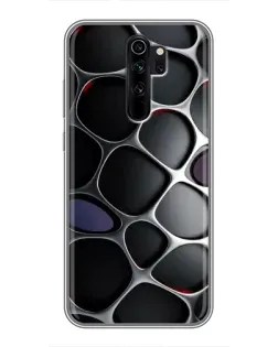 Чехол для Xiaomi Redmi Note 8 Pro с картинкой «Объемная темная решетка»