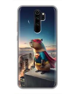 Чехол для Xiaomi Redmi Note 8 Pro с картинкой «Капи-мен супергерой» Чехол для Xiaomi Redmi Note 8 Pro с картинкой «Капи-мен супергерой»