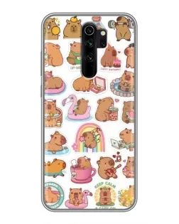 Чехол для Xiaomi Redmi Note 8 Pro с картинкой «Капибары набор» Чехол для Xiaomi Redmi Note 8 Pro с картинкой «Капибары набор»