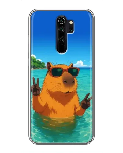 Чехол для Xiaomi Redmi Note 8 Pro с картинкой «Морская капибара»