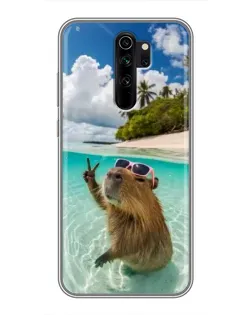 Чехол для Xiaomi Redmi Note 8 Pro с картинкой «Капибара на море» Чехол для Xiaomi Redmi Note 8 Pro с картинкой «Капибара на море»