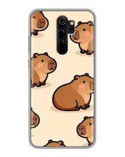 Чехол для Xiaomi Redmi Note 8 Pro с картинкой «Паттерн милых капибар» Чехол для Xiaomi Redmi Note 8 Pro с картинкой «Паттерн милых капибар»