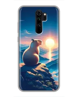 Чехол для Xiaomi Redmi Note 8 Pro с картинкой «Закат солнца с капибарой» Чехол для Xiaomi Redmi Note 8 Pro с картинкой «Закат солнца с капибарой»