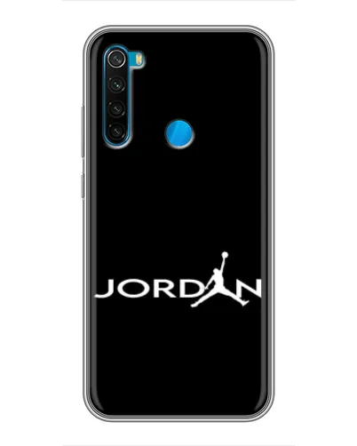 Чехол для Xiaomi Redmi Note 8 с картинкой «Jordan White Logo»