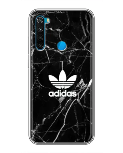 Чехол для Xiaomi Redmi Note 8 с картинкой «Белый мрамор Adidas»