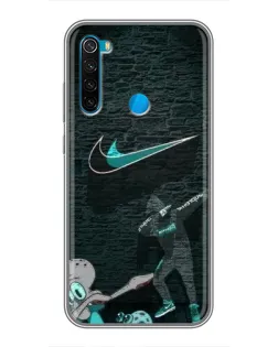Чехол для Xiaomi Redmi Note 8 с картинкой «Спортивный арт Nike»