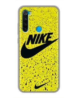 Чехол для Xiaomi Redmi Note 8 с картинкой «Желтый текстурный Nike»
