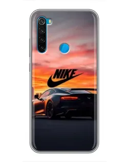 Чехол для Xiaomi Redmi Note 8 с картинкой «Nike и суперкар»