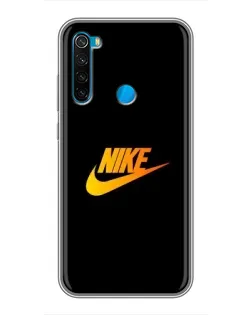 Чехол для Xiaomi Redmi Note 8 с картинкой «Золотой логотип Nike»