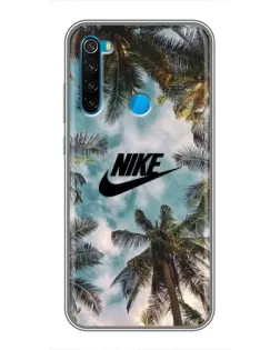 Чохол для Xiaomi Redmi Note 8 з картинкою «Тропічний принт Nike»