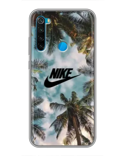 Чехол для Xiaomi Redmi Note 8 с картинкой «Тропический принт Nike» Чехол для Xiaomi Redmi Note 8 с картинкой «Тропический принт Nike»