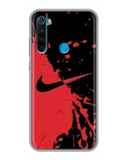 Чохол для Xiaomi Redmi Note 8 з картинкою «Червоні бризки Nike»