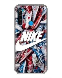 Чохол для Xiaomi Redmi Note 8 з картинкою «Колаж кросівок Найк»