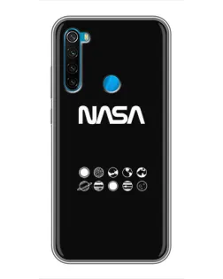Чехол для Xiaomi Redmi Note 8 с картинкой «NASA — технический принт» Чехол для Xiaomi Redmi Note 8 с картинкой «NASA — технический принт»