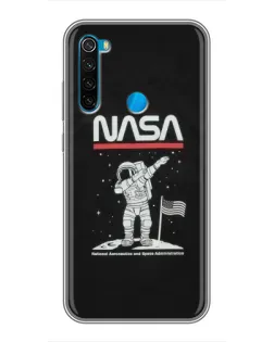 Чехол для Xiaomi Redmi Note 8 с картинкой «NASA — шагаем по Луне» Чехол для Xiaomi Redmi Note 8 с картинкой «NASA — шагаем по Луне»