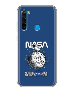 Чехол для Xiaomi Redmi Note 8 с картинкой «NASA — лунная миссия» Чехол для Xiaomi Redmi Note 8 с картинкой «NASA — лунная миссия»