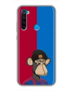 Чохол для Xiaomi Redmi Note 8 з картинкою «Bored Ape — фанат Барси»