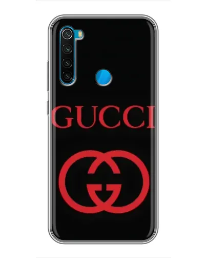 Чехол для Xiaomi Redmi Note 8 с картинкой «Gucci — красный логотип»