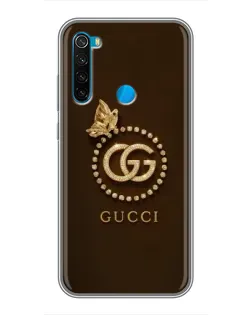 Чехол для Xiaomi Redmi Note 8 с картинкой «Gucci — золотая бабочка» Чехол для Xiaomi Redmi Note 8 с картинкой «Gucci — золотая бабочка»