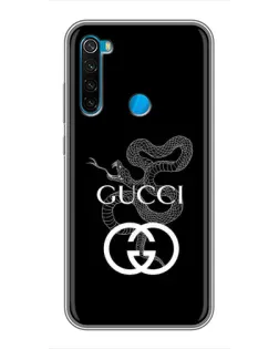 Чехол для Xiaomi Redmi Note 8 с картинкой «Gucci — серебряная змея» Чехол для Xiaomi Redmi Note 8 с картинкой «Gucci — серебряная змея»