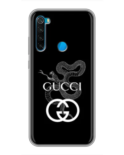 Чехол для Xiaomi Redmi Note 8 с картинкой «Gucci — серебряная змея»