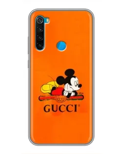 Чехол для Xiaomi Redmi Note 8 с картинкой «Микки Маус Gucci — оранж» Чехол для Xiaomi Redmi Note 8 с картинкой «Микки Маус Gucci — оранж»
