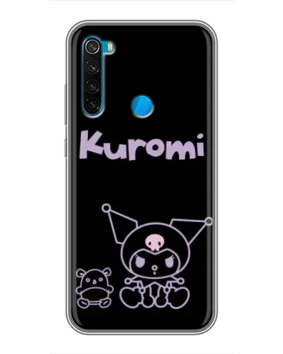 Чехол для Xiaomi Redmi Note 8 с картинкой «Kuromi — черный минимализм»