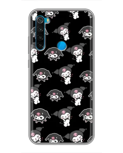 Чехол для Xiaomi Redmi Note 8 с картинкой «Черный паттерн Kuromi»