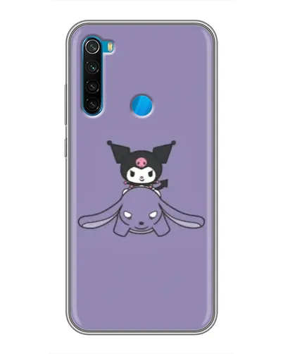 Чехол для Xiaomi Redmi Note 8 с картинкой «Kuromi на лиловом фоне»